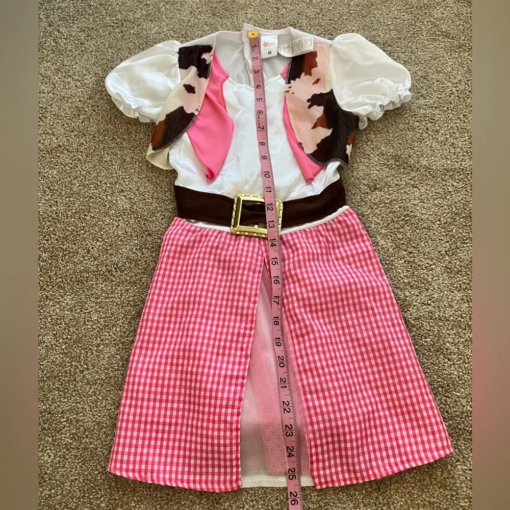 Pink and White Western Cowgirl Costume Toy Story Girls Size Small